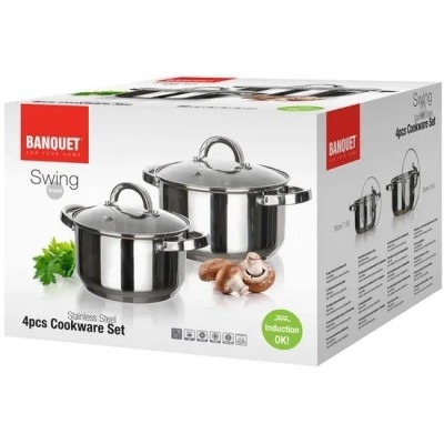 Banquet набор кастрюль SWING 48727022 4 в 1 Banquet набор кастрюль SWING 48727022 4 в 1