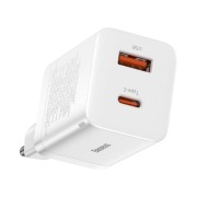 Зарядное устройство Baseus Super Si Pro Quick Charger C+U 30W EU (PD, QC) CCSUPP-E02 Белое