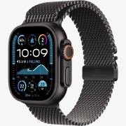 Apple Watch Ultra 2 2024, 49мм, Black Titanium, Black Titanium Milanese Loop, Размер L, (MX5V3)
