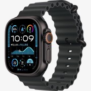 Apple Watch Ultra 2 2024, 49мм, Black Titanium, Black Ocean Band, (MX4P3)
