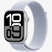 Apple Watch Series 10 GPS, 46мм, Серебристый, Blue Cloud Sport Loop (MWWN3)